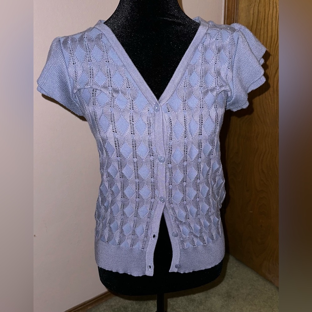 Philosophy cap-sleeve knit sweater